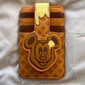 Mickey waffle loungefly card holder wallet